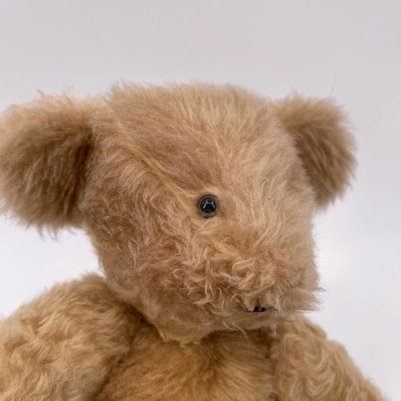 Jo Householter 13" Tan 5 Way Jointed Bear Made in the USA Vintage 1984 NO NOSE - Picture 5 of 12